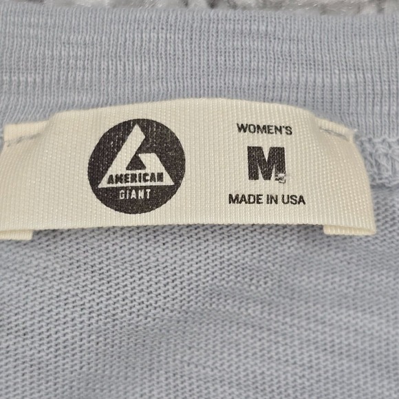 American Giant Henley Shirt Womens Medium Gray Long Sleeve Pullover Minimalist - Picture 4 of 9